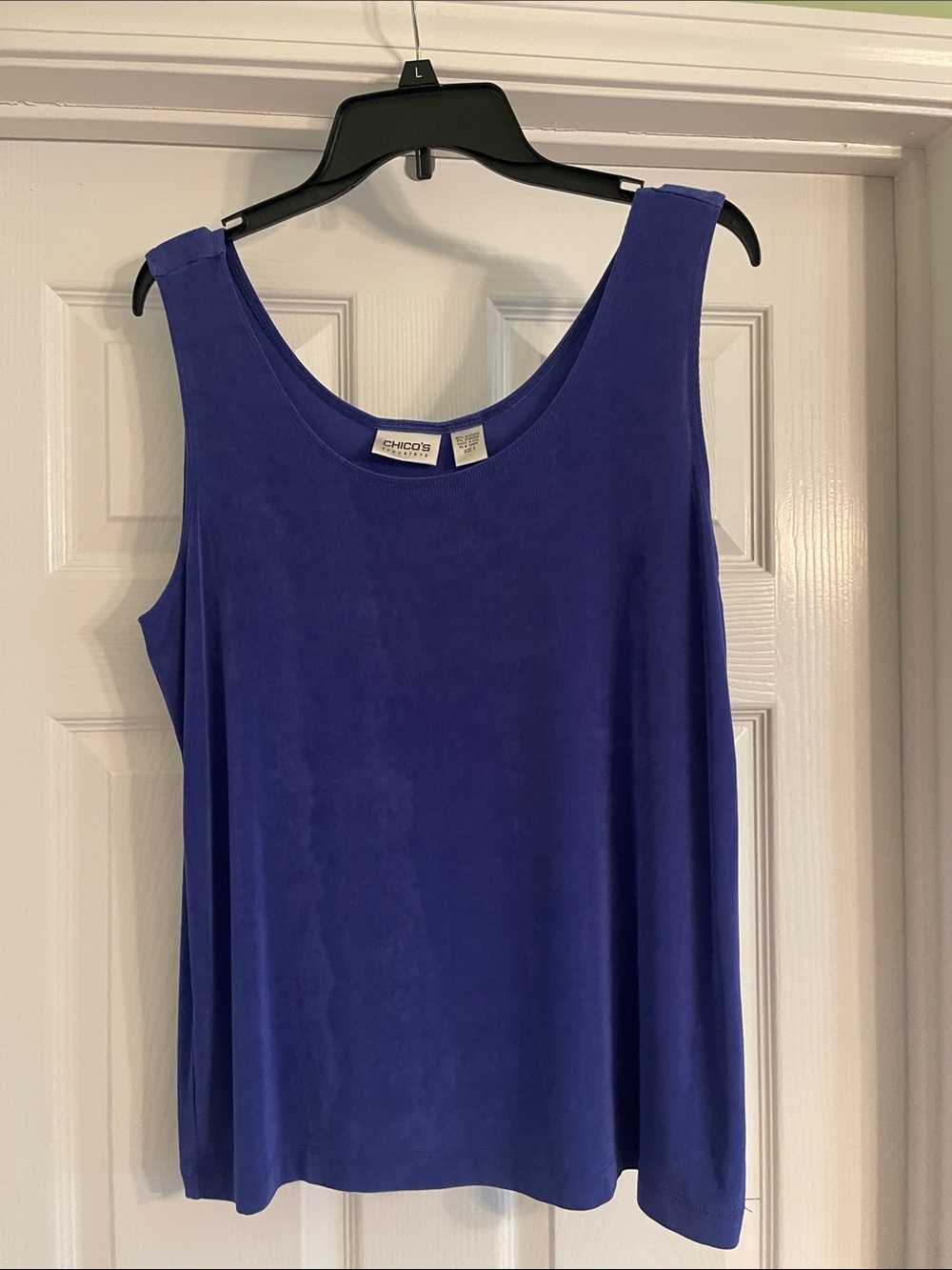 Chicos blue sleeveless tank shirt-Sz XL